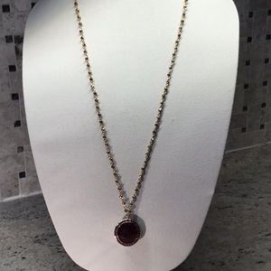 Kensie necklace stunning red sparkling stones